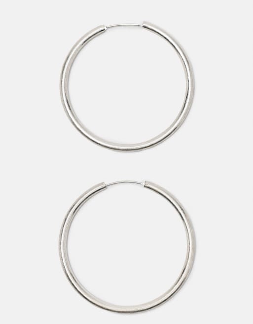 Pull&Bear Basic hoop earrings in gold, 3 of 4