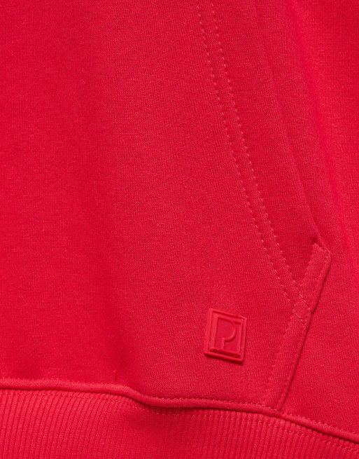 Pull&Bear Basic hættetrøje i rød, 6 af 7