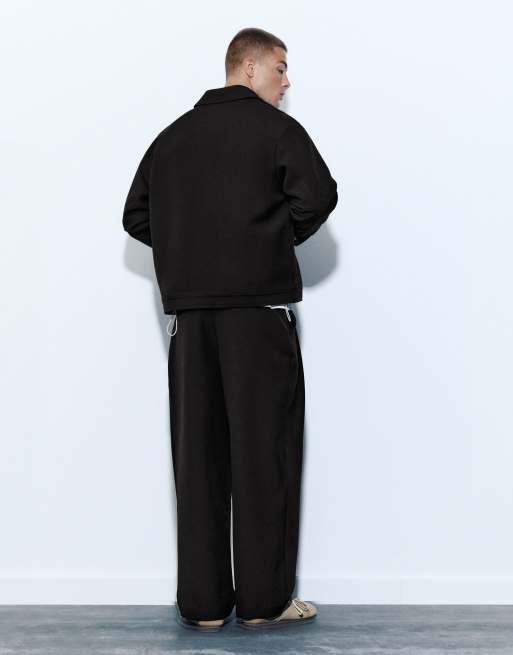 Pull&Bear basic jacka med dragkedja i svart, 2 av 6