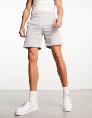 Pull&Bear Pull&Bear basic jersey short in grey