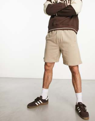 Pull&Bear basic jersey short in beige - ASOS Price Checker