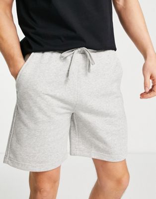 Pull&Bear basic jersey shorts in grey