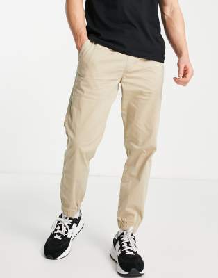 Pull&Bear basic joggers in beige