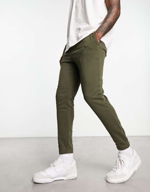 Pull&Bear - Basic joggingbroek in kaki
