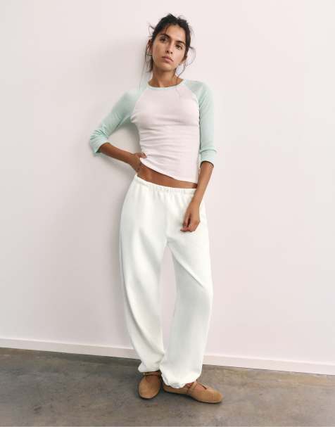 Pull&Bear Basic joggingbukser i isblå - view 1