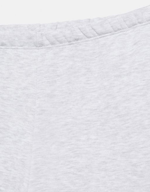 Pull&Bear basic joggingbyxor i gråmelerad, 6 av 7
