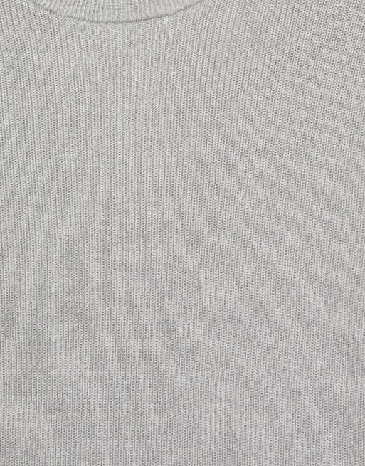 Pull&Bear Basic jumper in medium grey, 6 of 7