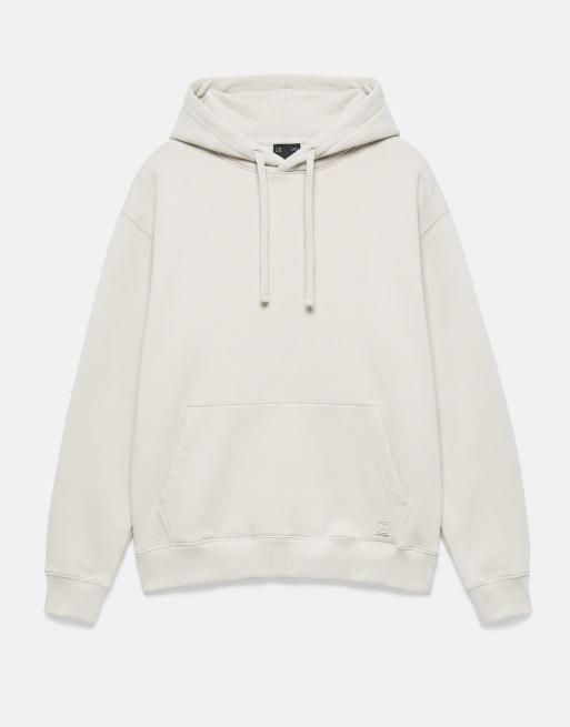 Pull&Bear Basic Kapuzenpullover in Aschegrau, 5 von 6