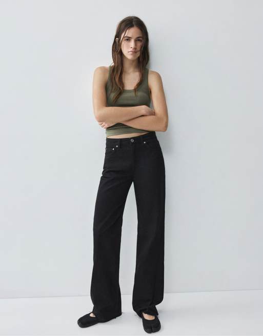 Pull&Bear basic linne i khaki, 4 av 7