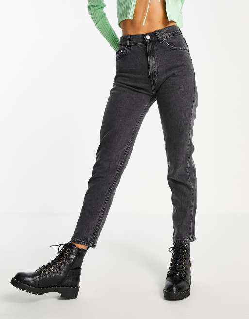 Pull&Bear basic mom jean in washed grey