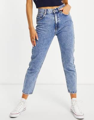 basic mom fit jeans pull and bear