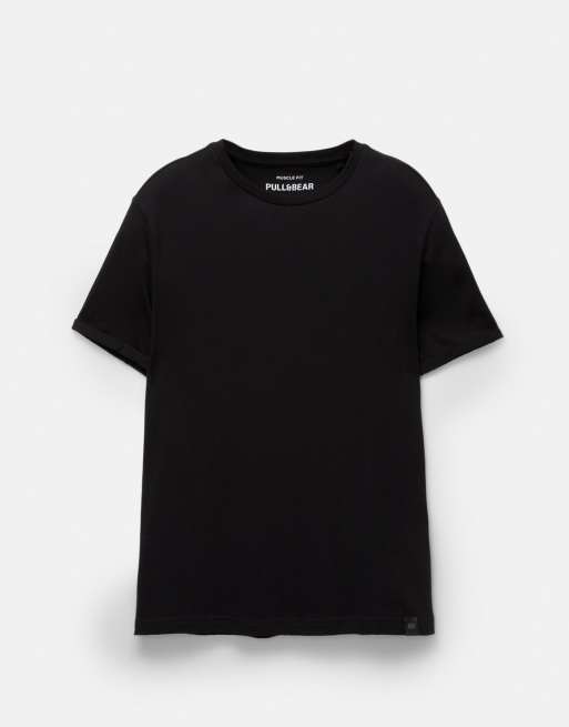 Pull&Bear – Basic-Muskelshirt in Schwarz, 6 von 7