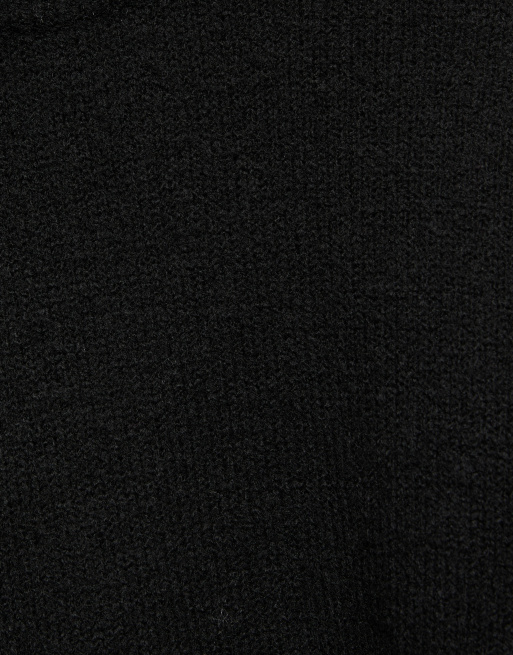Pull&Bear Basic round neck jumper in black, 6 of 7