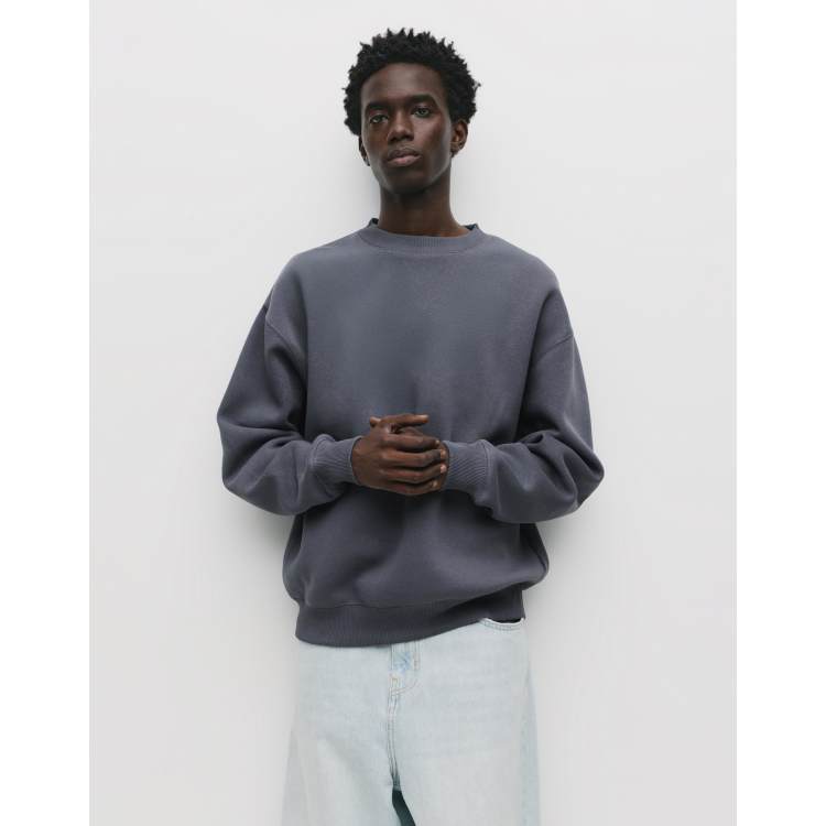 T-shirt Pull&Bear "AWESOME" Bleu - Taille S, Manches Courtes, Occasion Très Bon état, Style Décontracté