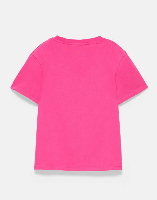 Pull&Bear Basic short sleeve t-shirt in pink, 7 of 7