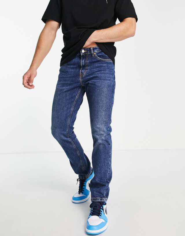 Pull&Bear - basic straight fit jeans in blue