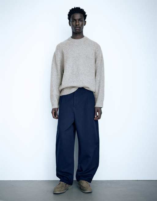 Pull&Bear Basic striktrøje med rund hals i gråmeleret, 4 af 7