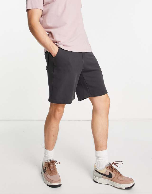 Pull&Bear basic sweat shorts in gray