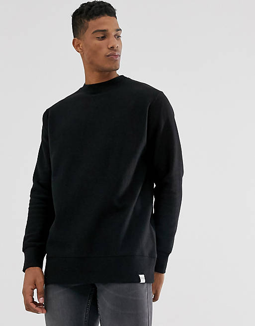 Pull&Bear basic sweatshirt in black | ASOS