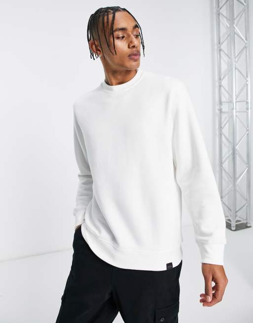 Pull Bear basic sweatshirt in white