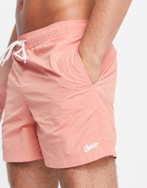 Salmon pink mens shorts deals