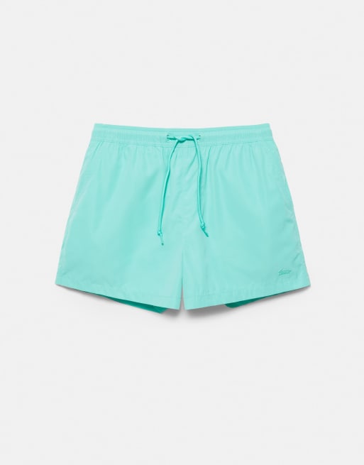 Pull&Bear Basic swimming trunks in mid green, 2 of 4