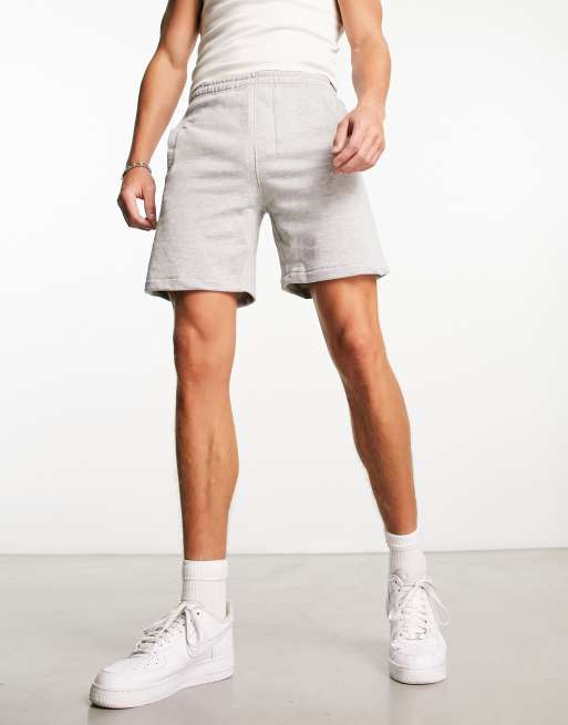 Pull&Bear – Basic – Szare szorty z dżerseju