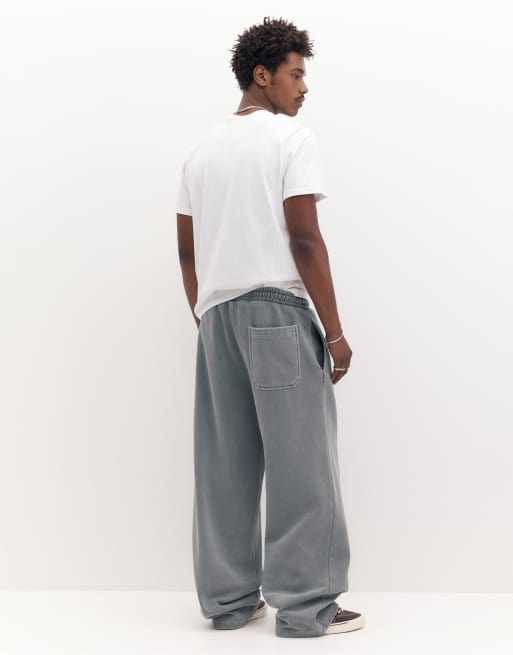 Pull&Bear - Basic T-shirt van katoen met korte mouwen in wit, 2 van 7