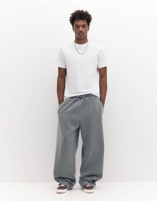 Pull&Bear - Basic T-shirt van katoen met korte mouwen in wit, 4 van 7