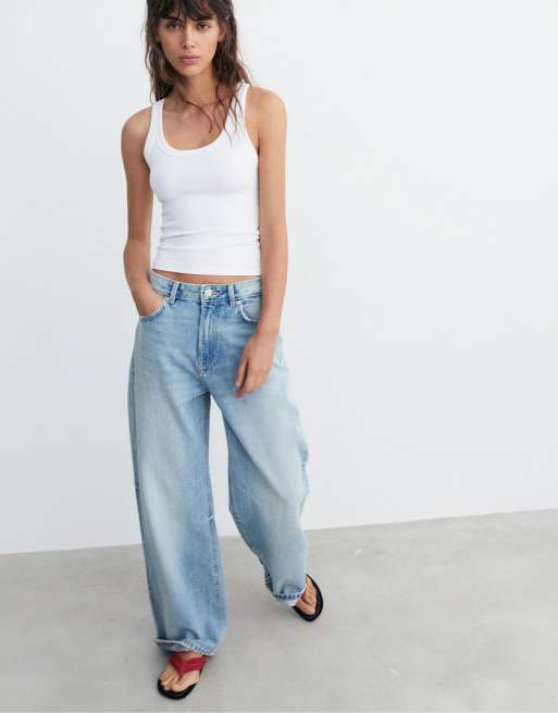 Pull&Bear Basic tank top in white, 4 of 7