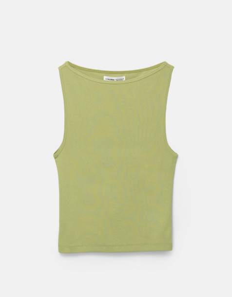 Pull&Bear - Basic tanktop in limoengroen - view 1