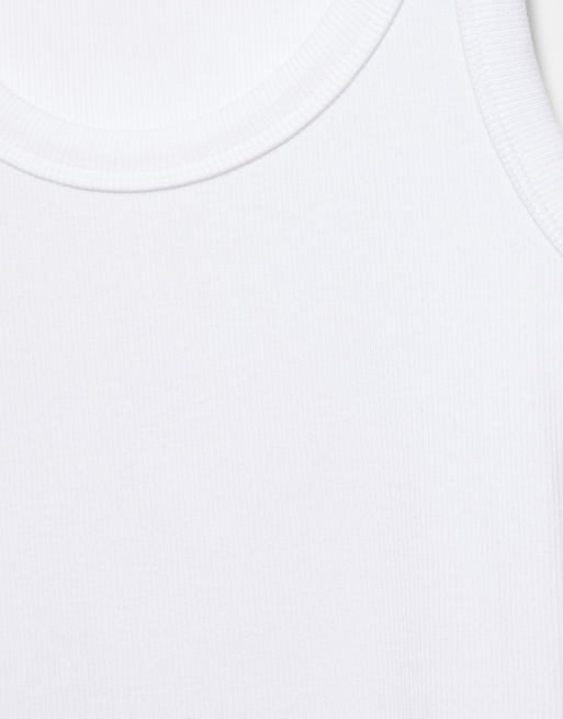 Pull&Bear – Basic-Tanktop in Weiß, 7 von 7