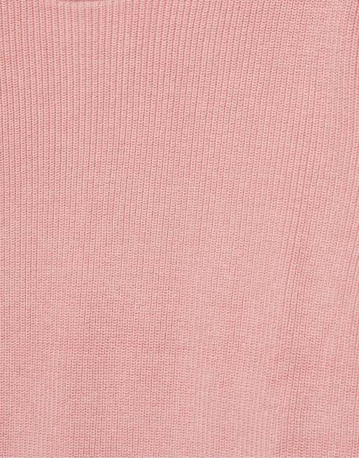 Pull&Bear basic tröja i rosapink, 6 av 7