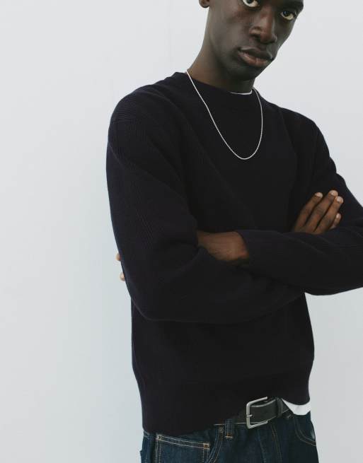 Pull&Bear basic tröja i svart, 3 av 7