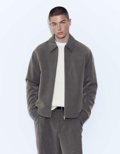 Pull&Bear tailored set in grey, 3 of 3