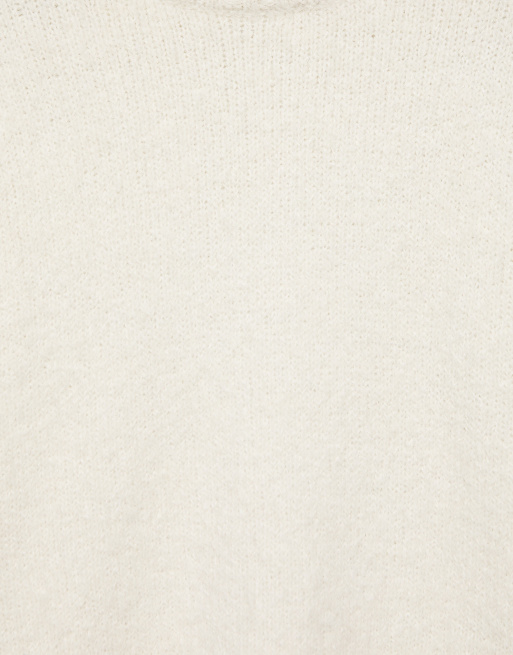 Pull&Bear basis gebreide trui in beige van wol, 7 van 7