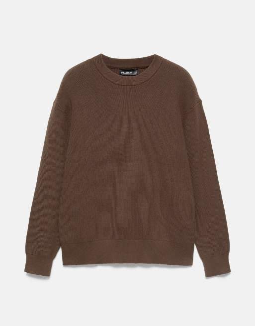Pull&Bear basis striktrøje i brun, 5 af 7
