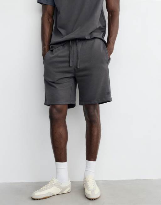 Pull&Bear - Basissæt med grå T-shirt og bermudashorts, 4 af 7