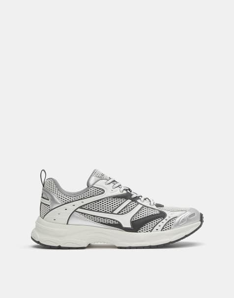 Pull&Bear - Baskets à empiècements - Argenté - view 1