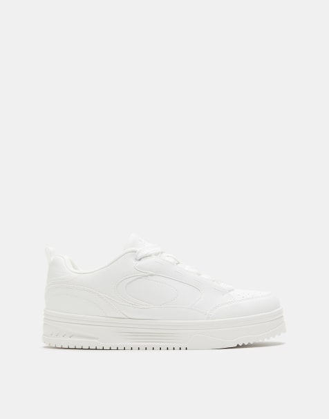 Pull&Bear - Baskets à semelle chunky - Blanc - view 1