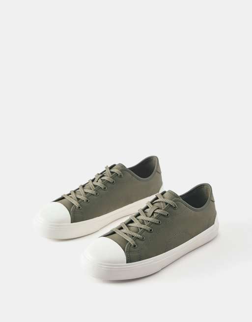 Pull&Bear - Baskets casual avec détail - Kaki, 2 de 4