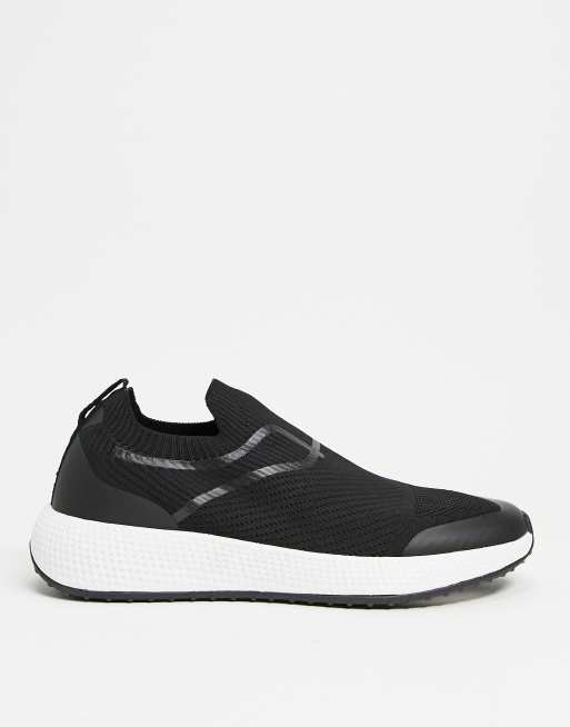 Pull&Bear - Baskets de course en maille - Noir