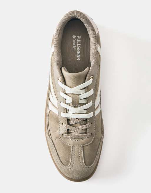 Pull&Bear - Baskets rétro - Fauve, 3 de 4