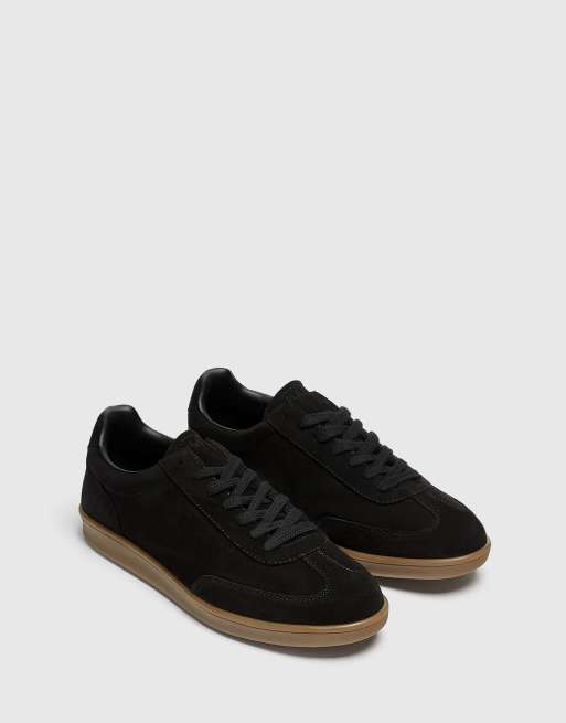 Pull&Bear - Baskets style casual avec semelle en caoutchouc - Noir