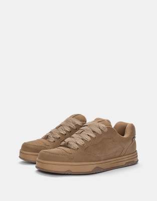 Pull & Bear - Baskets style skateur - Marron-Brown