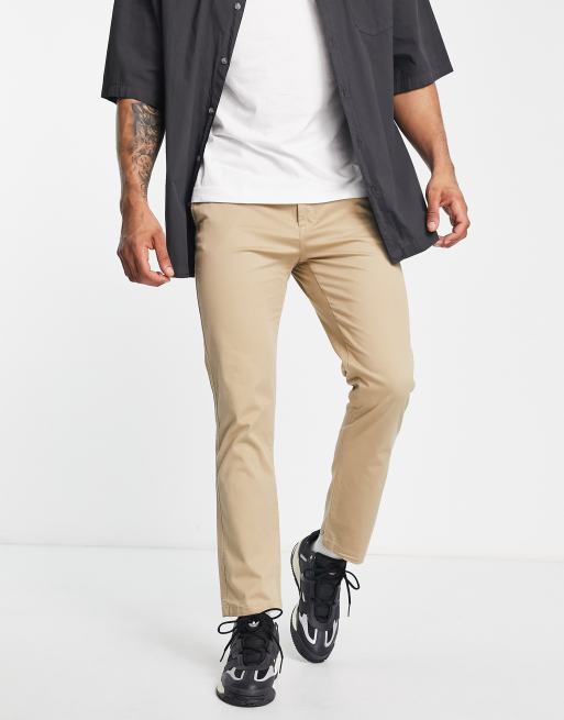 Pull&Bear - Beige basis-chinos i slim fit