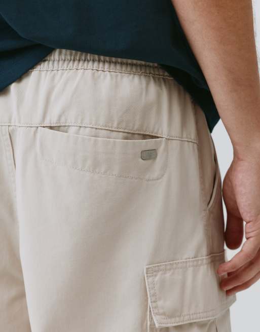 Pull&Bear – Beige bermudashorts i cargostil, 5 av 7