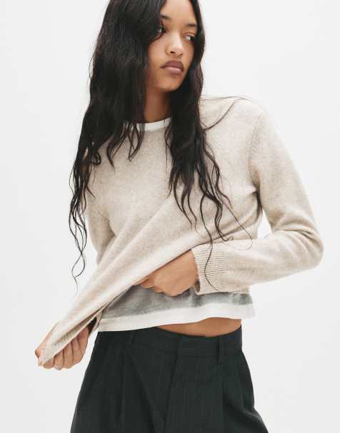 Pull&Bear – Beige, mjuk tröja - view 1