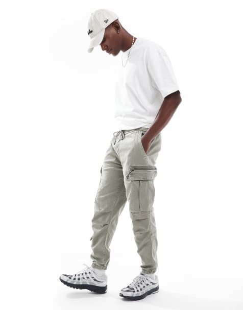 Pull&Bear – Beige, mjuka mjukisbyxor i cargostil - view 1