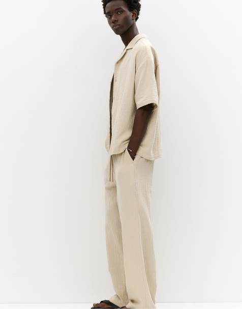 Pull&Bear - Beige rustikke joggingbukser - view 1